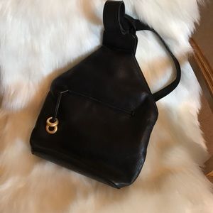 Black leather purse